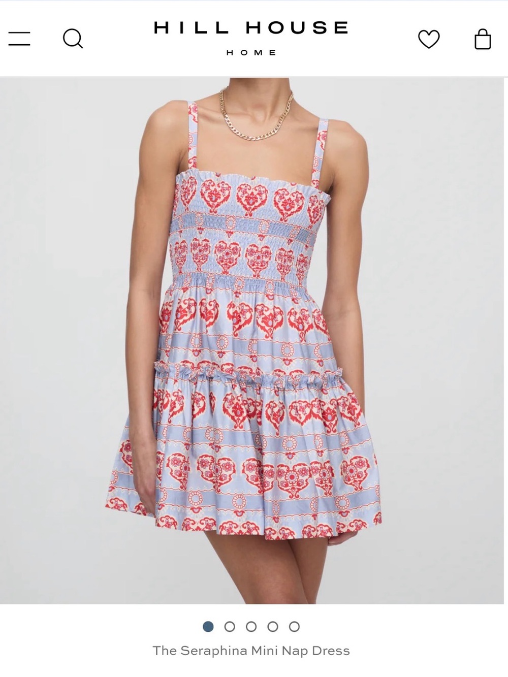 Seraphina Mini Nap Dress - Poppy Damask Stripe
